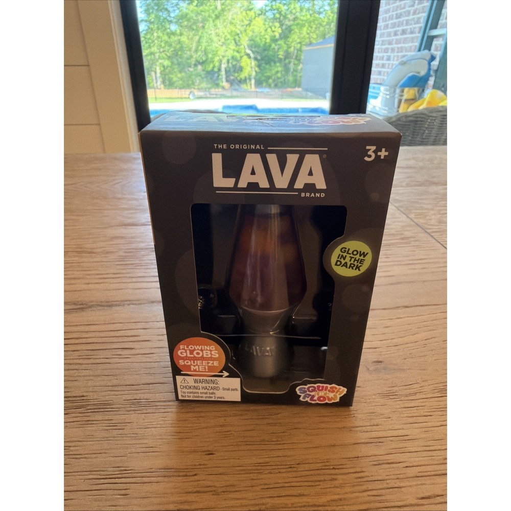 Schylling Lava Squish N Flow Squishy NeeDoh Glow In The Dark Purple Lava Lamp